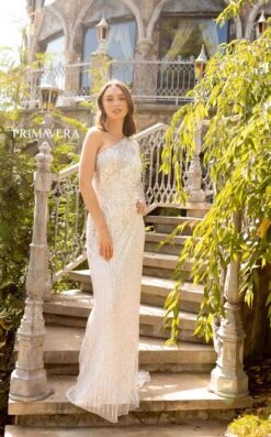 Primavera Couture 12025 Dress -THE DRESS WARE HOUSE 12025 IVORY 0104 2a13f23b 1bd7 4b1f a294 ae44193a3503
