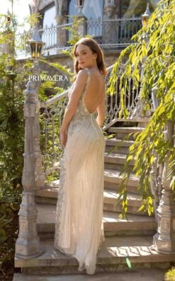 Primavera Couture 12056 Dress -THE DRESS WARE HOUSE 12056 NUDE SILVER 0380 236ed687 3c0c 4e15 b17f d62a68ec8605