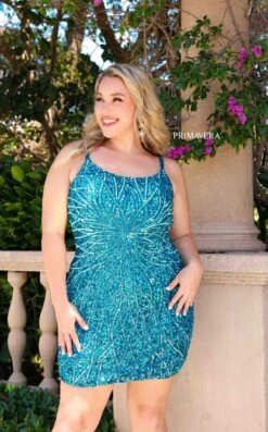Primavera Couture 14021 Dress -THE DRESS WARE HOUSE 14021 PEACOCK 2