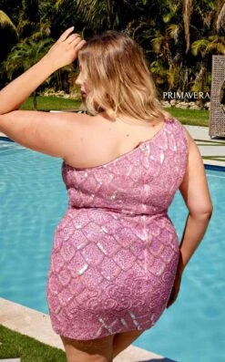 Primavera Couture 14023 Dress -THE DRESS WARE HOUSE 14023 CRYSTAL PINK 1 2