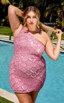 Primavera Couture 14023 Dress -THE DRESS WARE HOUSE 14023 CRYSTAL PINK 1 3
