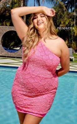 Primavera Couture 14023 Dress -THE DRESS WARE HOUSE 14023 NEON PINK 1