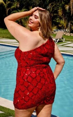 Primavera Couture 14023 Dress -THE DRESS WARE HOUSE 14023 RED 2