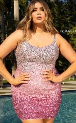 Primavera Couture 14025 Dress -THE DRESS WARE HOUSE 14025 PINK 2