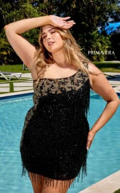 Primavera Couture 14026 Dress -THE DRESS WARE HOUSE 14026 BLACK MULTI