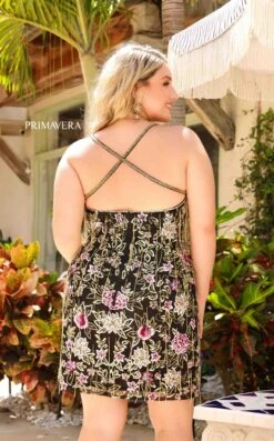 Primavera Couture 14031 Dress -THE DRESS WARE HOUSE 14031 BLACK MULTI 5