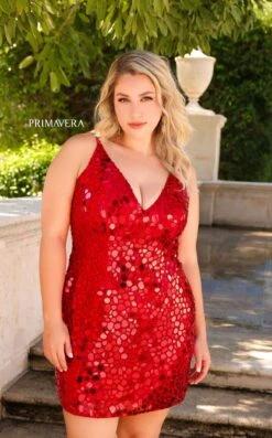 Primavera Couture 14032 Dress -THE DRESS WARE HOUSE 14032 RED 1 4
