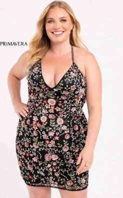 Primavera Couture 14034 Dress -THE DRESS WARE HOUSE 14034 BLACK MULTI 2627 1