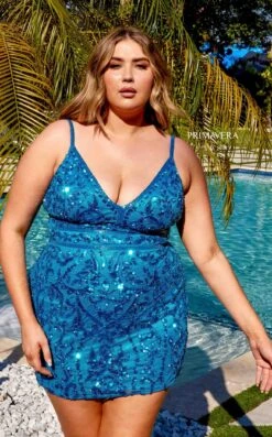 Primavera Couture 14035 Dress -THE DRESS WARE HOUSE 14035 PEACOCK 1