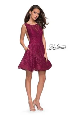 La Femme 26616 Dress -THE DRESS WARE HOUSE 26616 Boysenberry F