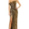 Mac Duggal 26728 Dress -THE DRESS WARE HOUSE 26728 Gold AB