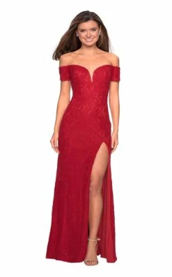 La Femme 26998 Dress -THE DRESS WARE HOUSE 26998 DeepRed F 3977fd2f dea1 4b1b a2f0 53bbcf10950c