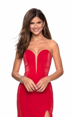La Femme 27051 Dress -THE DRESS WARE HOUSE 27051 Red F 57624b58 3586 49c5 8f61 a13de0598b19