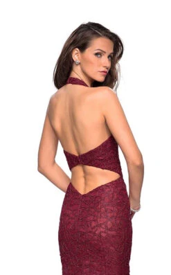 La Femme 27228 Dress -THE DRESS WARE HOUSE 27228 Burgundy B b325d6b1 eb4e 4788 a1ed b1a42f9634ee