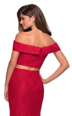 La Femme 27443 Dress -THE DRESS WARE HOUSE 27443 Red B 310098e8 5e89 45f9 94e6 37d06e3e6683