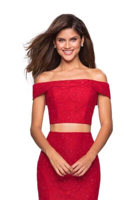 La Femme 27443 Dress -THE DRESS WARE HOUSE 27443 Red F e7d4779e e262 4da5 95f9 1666bc312d98