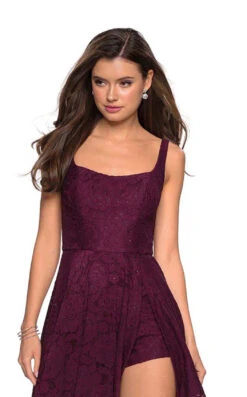 La Femme 27476 Dress -THE DRESS WARE HOUSE 27476 DarkBerry F 23a03bf5 c919 40d0 a140 b47d777228a4
