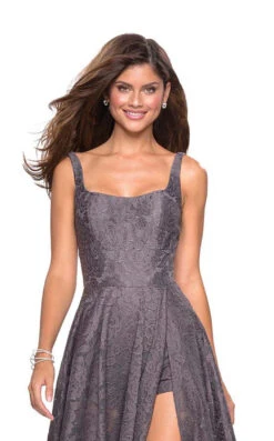La Femme 27476 Dress -THE DRESS WARE HOUSE 27476 Gunmetal F2 cbbea17a cf4a 47a6 8d28 b1c5c93caf23