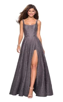 La Femme 27476 Dress -THE DRESS WARE HOUSE 27476 Gunmetal F2 fb94bbf9 3c1c 450d 9157 341a33140a72