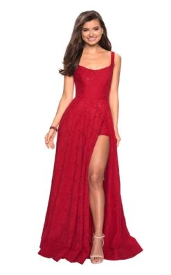 La Femme 27476 Dress -THE DRESS WARE HOUSE 27476 Red F 35c0edc1 4183 47f3 92da d171e986a9ab