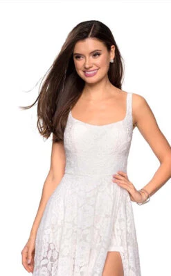 La Femme 27476 Dress -THE DRESS WARE HOUSE 27476 White F 99f750bd 21dc 436c b903 4f113d60ff5b