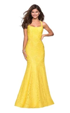 La Femme 27484 Dress -THE DRESS WARE HOUSE 27484 Yellow F2 8b9bcff0 03e9 4d42 8e0f 4c6e92f40cee