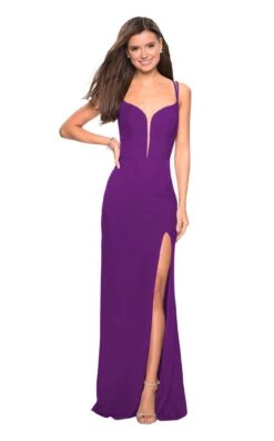 La Femme 27512 Dress -THE DRESS WARE HOUSE 27512 violet F dfba7632 2e66 4a6b bb6f 25246c4ee2a5