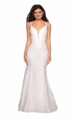 La Femme 27560 Dress -THE DRESS WARE HOUSE 27560 White F 58af45d8 4b2e 47c8 8d7e 3dacaea01f7a