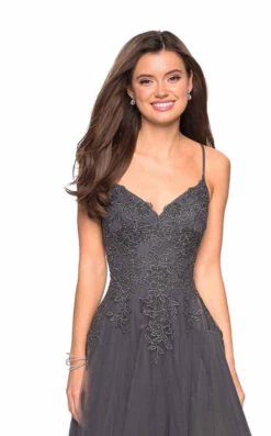 La Femme 27569 Dress -THE DRESS WARE HOUSE 27569 Gunmetal F 53c10107 6d7c 45aa 8429 33c3ddb22695