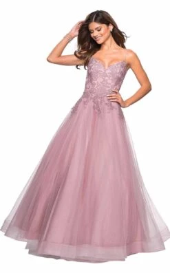 La Femme 27569 Dress -THE DRESS WARE HOUSE 27569 Mauve F3 d43c5284 e41d 447b 81fc 9734982c7adb