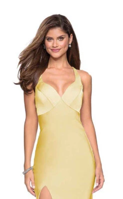 La Femme 27581 Dress -THE DRESS WARE HOUSE 27581 Pale Yellow F 3ab0dbf7 3799 4bef b792 d62a51ca58c2