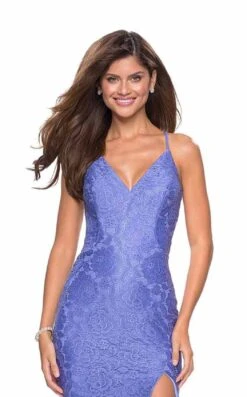 La Femme 27614 Dress -THE DRESS WARE HOUSE 27614 Periwinkle F a36e0045 6dd6 4322 8db5 b5564b124146