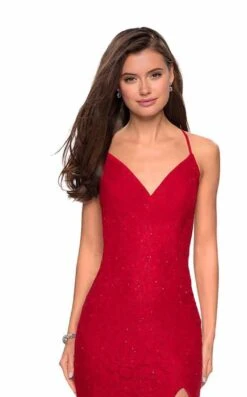 La Femme 27614 Dress -THE DRESS WARE HOUSE 27614 Red F2 6d9fbccb bd06 4c52 8f15 6a1a10f0dc06