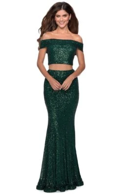 La Femme 28425 Dress -THE DRESS WARE HOUSE 28425 Emerald F2 24ee4978 065b 408d 96a7 4b63e250cca1