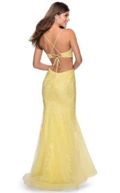 La Femme 28768 Dress -THE DRESS WARE HOUSE 28768 Yellow B fa5c1c20 2ff8 4f57 8edf b25ff777b280