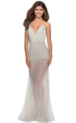 La Femme 28806 Dress -THE DRESS WARE HOUSE 28806 White F 829f9669 cbf8 4a2a 9c71 10562b814c70