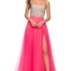 La Femme 30721 Dress -THE DRESS WARE HOUSE 30721 NeonPink F af0dc764 24ac 4c49 aeb6 5f0b3026285f
