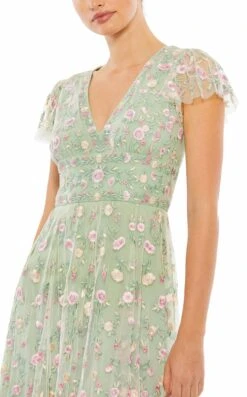 Mac Duggal 35104 Dress -THE DRESS WARE HOUSE 35104 Sage CL 3d55f4dd efd5 40c5 878a 9d568b455b17