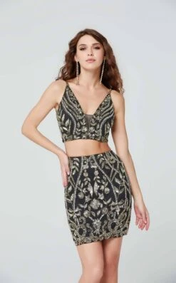 Primavera Couture 3550 Dress -THE DRESS WARE HOUSE 3550 Black Gold 3 3163cf7a 792e 479d 9be8 9b8cea696ed6