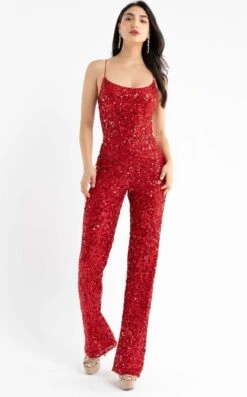 Primavera Couture 3774 Jumpsuit -THE DRESS WARE HOUSE 3774 RED1335 515f0e00 21bd 41b0 910f 0cce818b9c3a