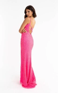 Primavera Couture 3792 Dress -THE DRESS WARE HOUSE 3792 NEON PINK 3 f99469a1 93f4 4df4 a85b 7a1a680974ac