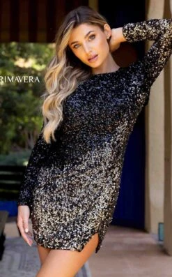 Primavera Couture 3819 Dress -THE DRESS WARE HOUSE 3819 BLACK MULTI 1 a754c1d9 d2c5 4067 a3b7 db5d63b4f860