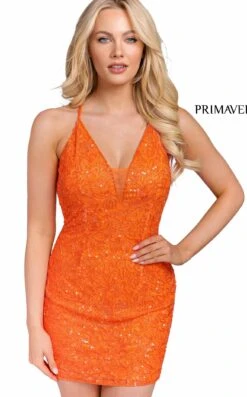 Primavera Couture 3832 Dress -THE DRESS WARE HOUSE 3832 ORANGE5444 1b6c36d0 e680 487b 8e2d 70fee7a14f78
