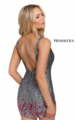 Primavera Couture 3847 Dress -THE DRESS WARE HOUSE 3847 CHARCOAL 5318