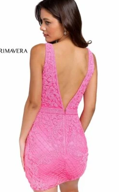 Primavera Couture 3856 Dress -THE DRESS WARE HOUSE 3856 NEON PINK 7853 2 601acc8b 6cb8 4141 9e86 851758344354