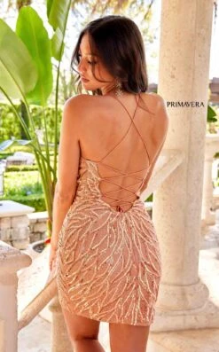 Primavera Couture 4011 Dress -THE DRESS WARE HOUSE 4011 APRICOT 1