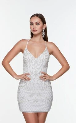 Alyce 4506 Dress -THE DRESS WARE HOUSE 4506 DIAMONDWHITE 3
