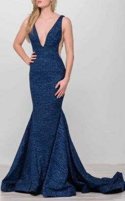 Jovani 47075 Dress -THE DRESS WARE HOUSE 47075 NAVY b6616564 502d 424b a378 fbfadfea1dda