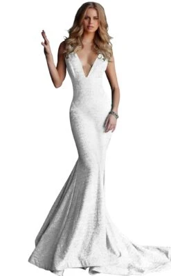 Jovani 47075 Dress -THE DRESS WARE HOUSE 47075 front White 11ece65a 8777 482f 86fb a4948a4dc1eb