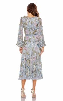 Mac Duggal 5423 Dress -THE DRESS WARE HOUSE 5423 PlatinumMulti BK